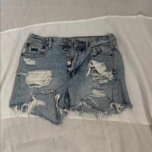 American Eagle Outfitters Ripped Blue Jean Shorts